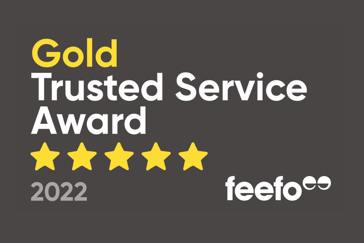 Feefo Gold Trusted Service Award 2022 - MAD-HR